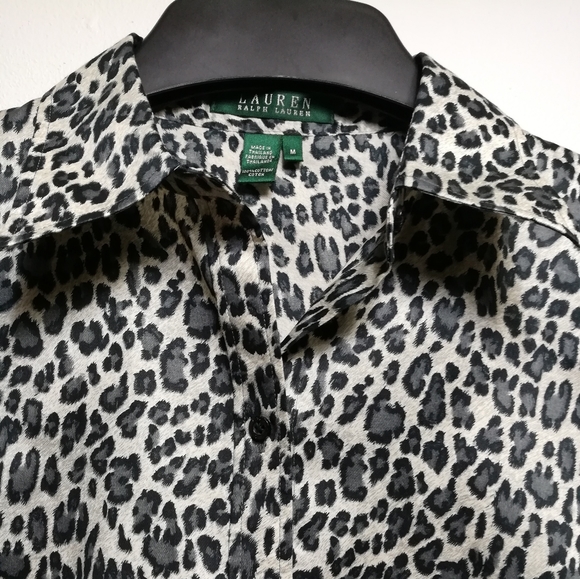 Ralph Lauren Tops - Ralph Lauren animal print long sleeve shirt, sizeM